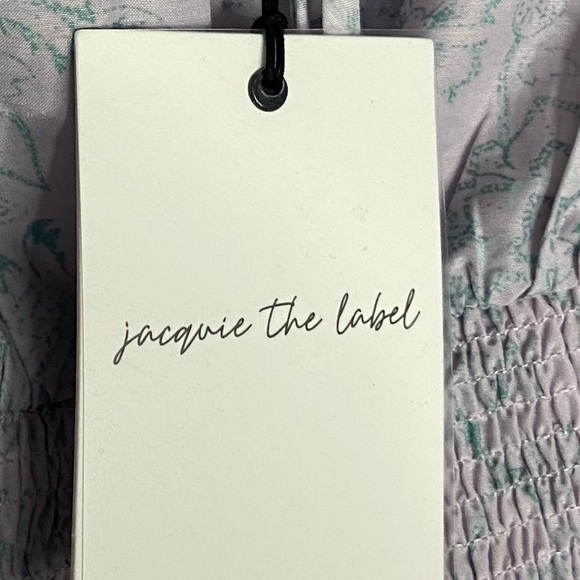 💜Jacquie The Label Floral Square Neck Smocked Waist Long Sleeve Blouse size M - Picture 6 of 6